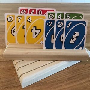 Set of 2 Handmade wooden card holders